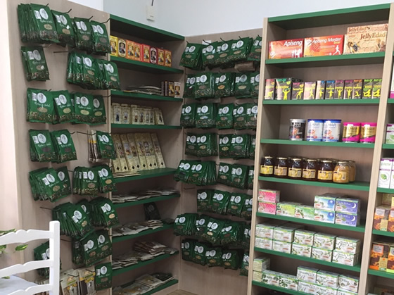 interior del herbolario Lavanda